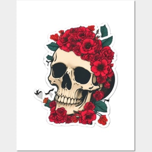 Rose Skull Posters and Art